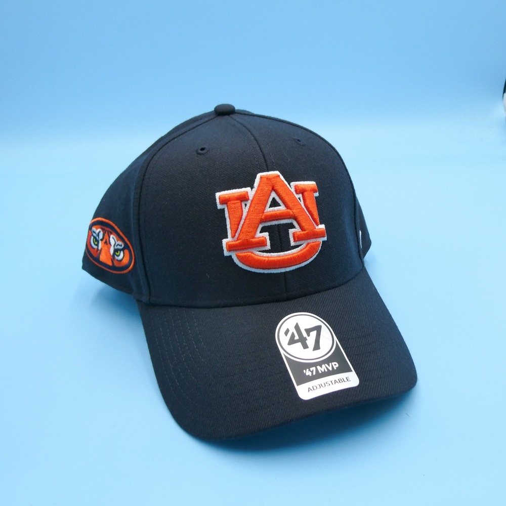 '47 Brand Hat Mens One Size MVP Auburn Tigers Navy Blue Orange Snapback Cap